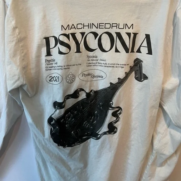 Machine drum edm band dj long sleeve tahirt white medium - Picture 3 of 3